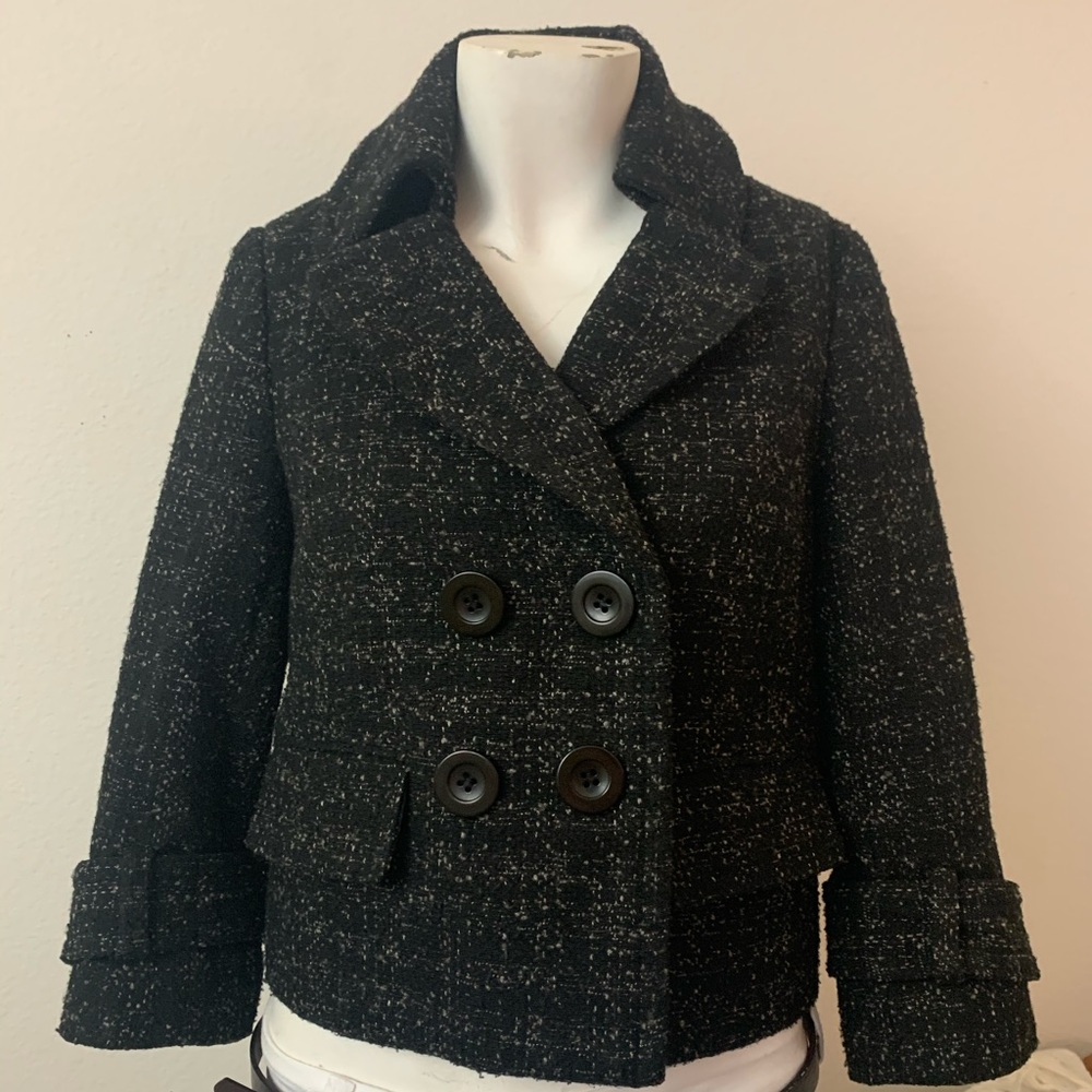 Halogen tweed crop jacket blazer